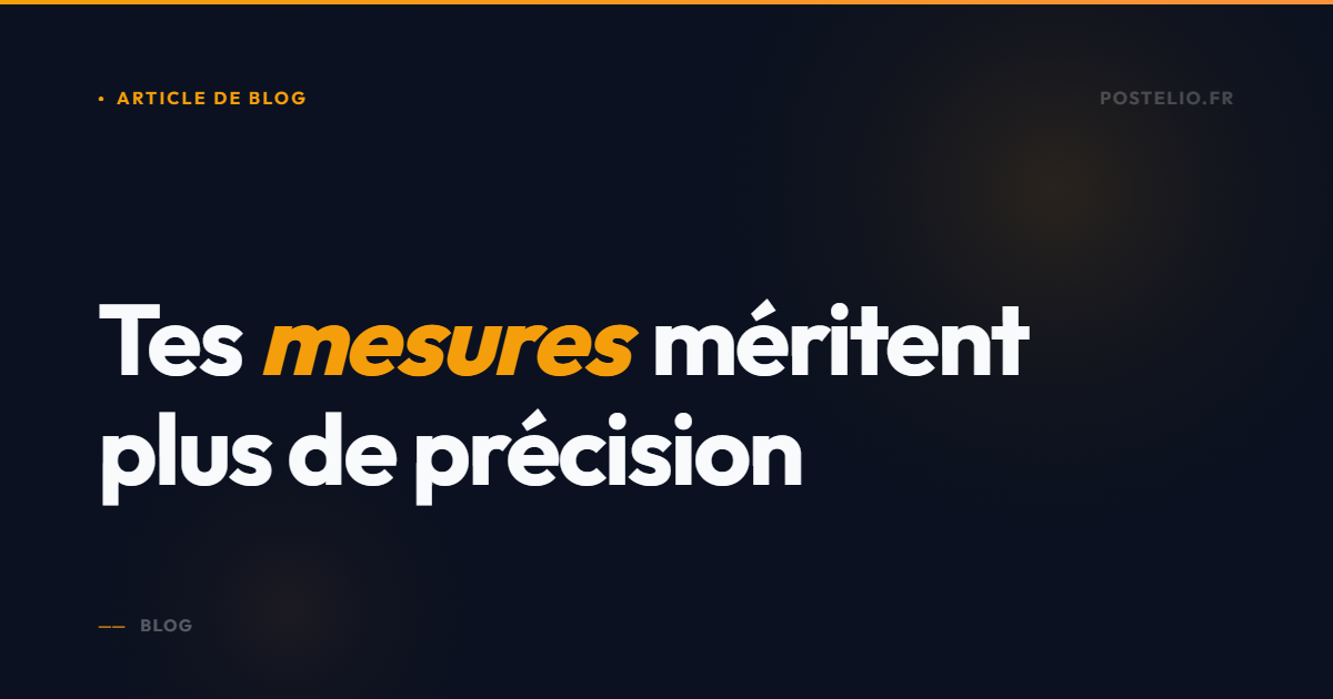Évite les erreurs de mesure sur le chantier