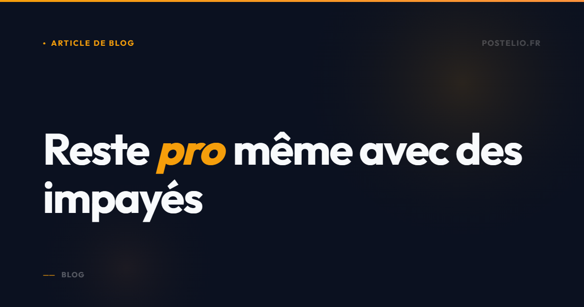 Gère tes clients impayés avec Postelio